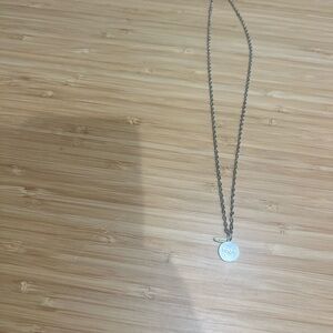 “Hope” Pendant Necklace – Minimalist Silver Tone